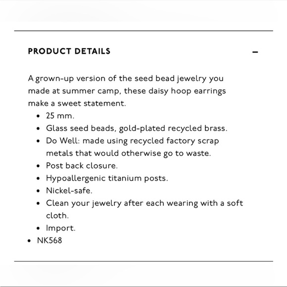 Madewell seed bead daisy hoop earring - Picture 6 of 11